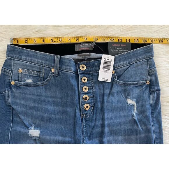 Torrid Bombshell Skinny Premium Stretch High-Rise Jean (14R) - Picture 6 of 10